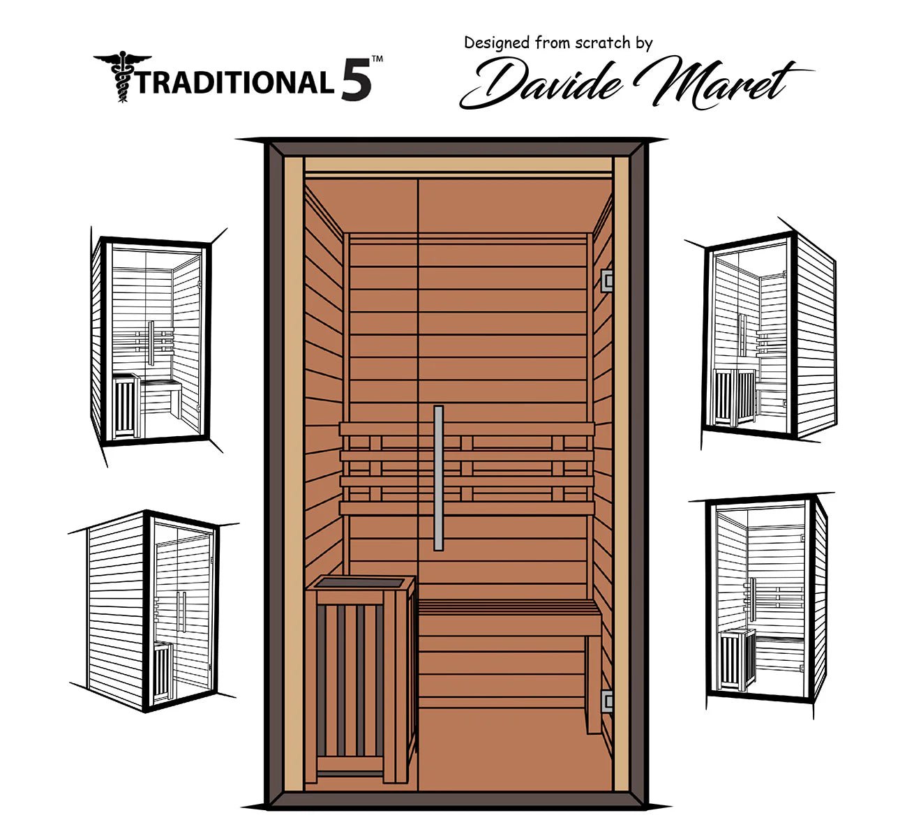 Medical Sauna 2 Person Home Steam Sauna | Traditional 5™ - Traditional Sauna