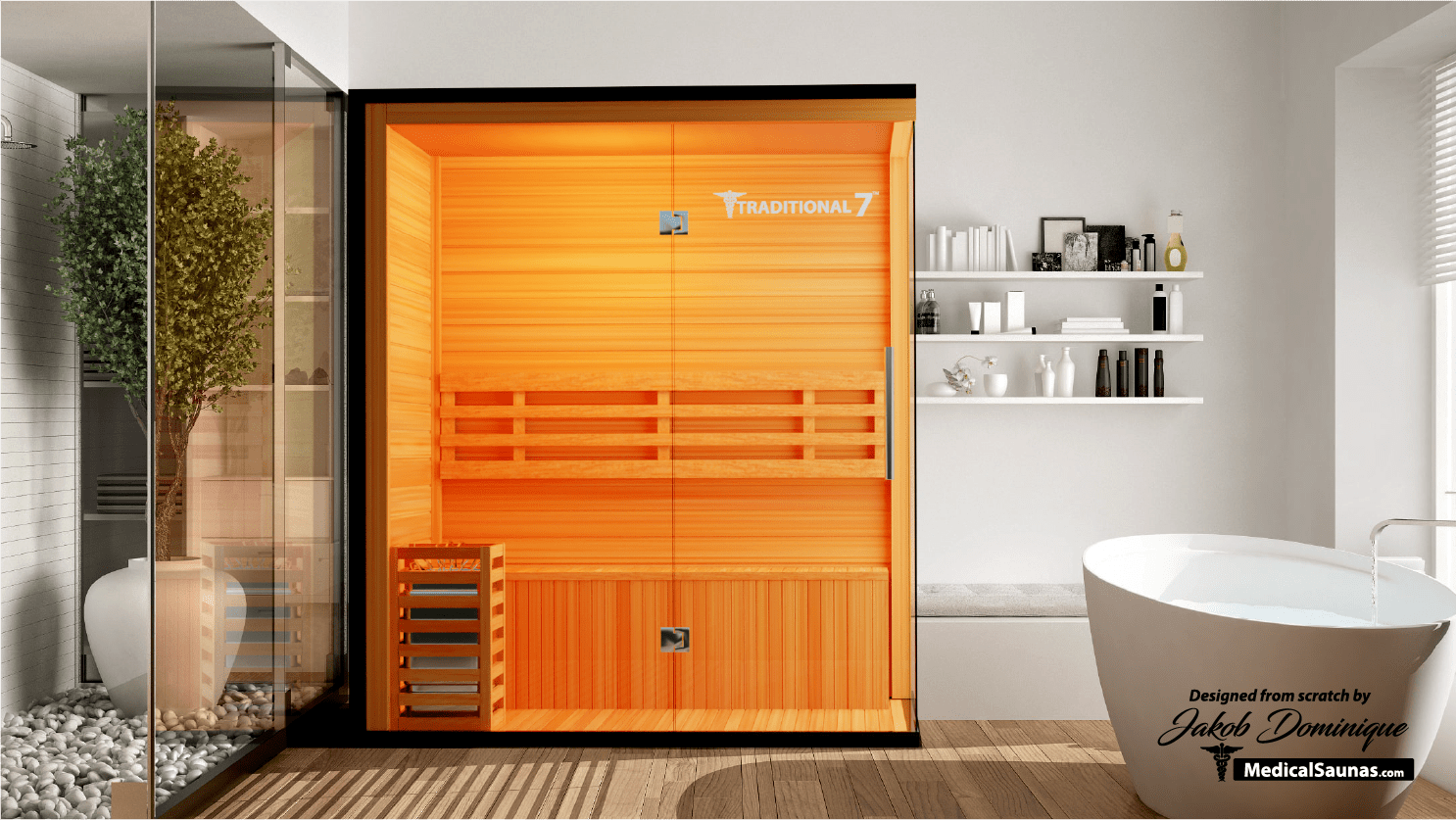 Medical Sauna 3 Person Home Steam Sauna | Traditional 7™ - Traditional Sauna