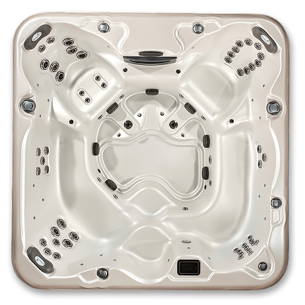 Aspen Spas Arcadia Luxury Hot Tub – 8' Spa 7 Adults with Dual Captain’s Chairs & Open Footwell - Hot Tubs