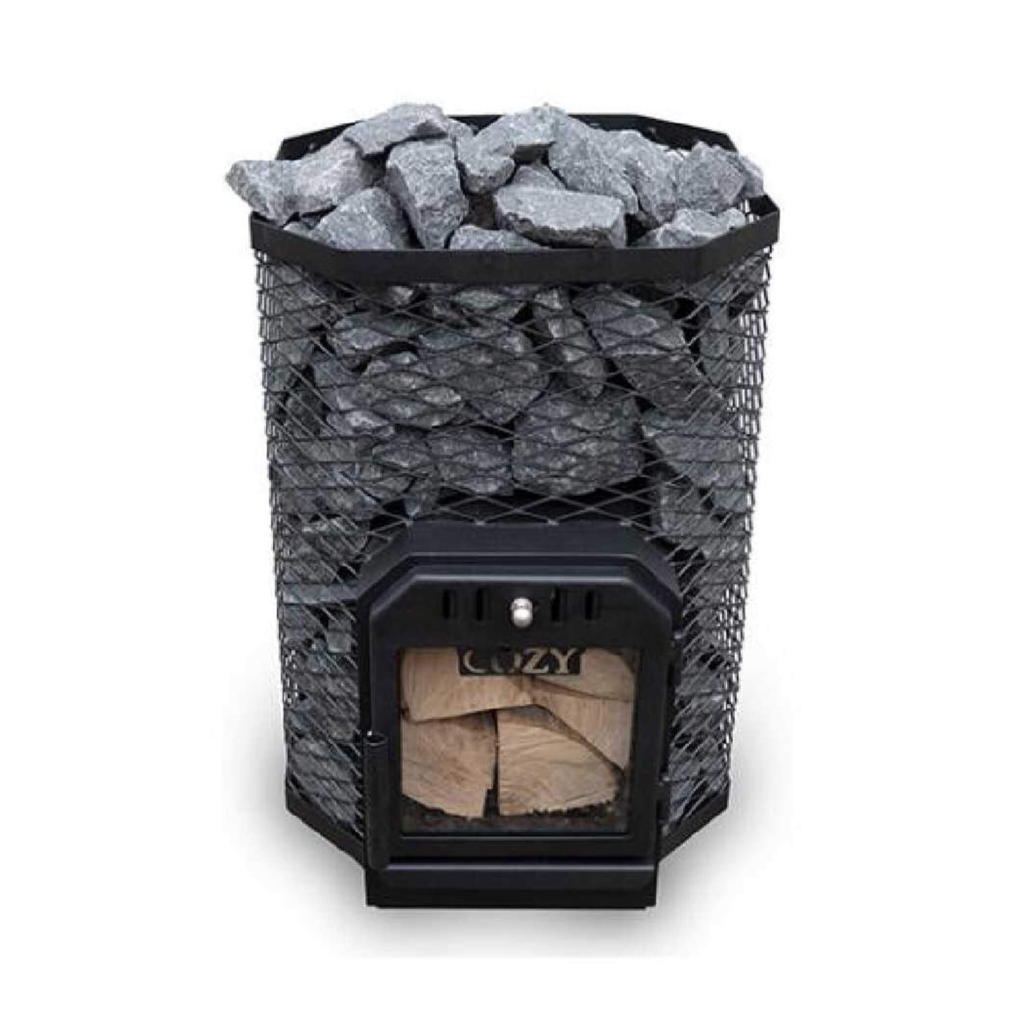 COZY HEAT Cozy Heat Wood-Burning Floor Mount Sauna Stove With Chimney Kit And Sauna Stones - Wood-Burning Sauna Heater