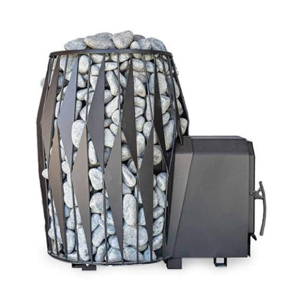 COZY HEAT COZY HEAT OG-TW Thru-Wall Sauna Stove With Sauna Stones - Wood-Burning Sauna Heater
