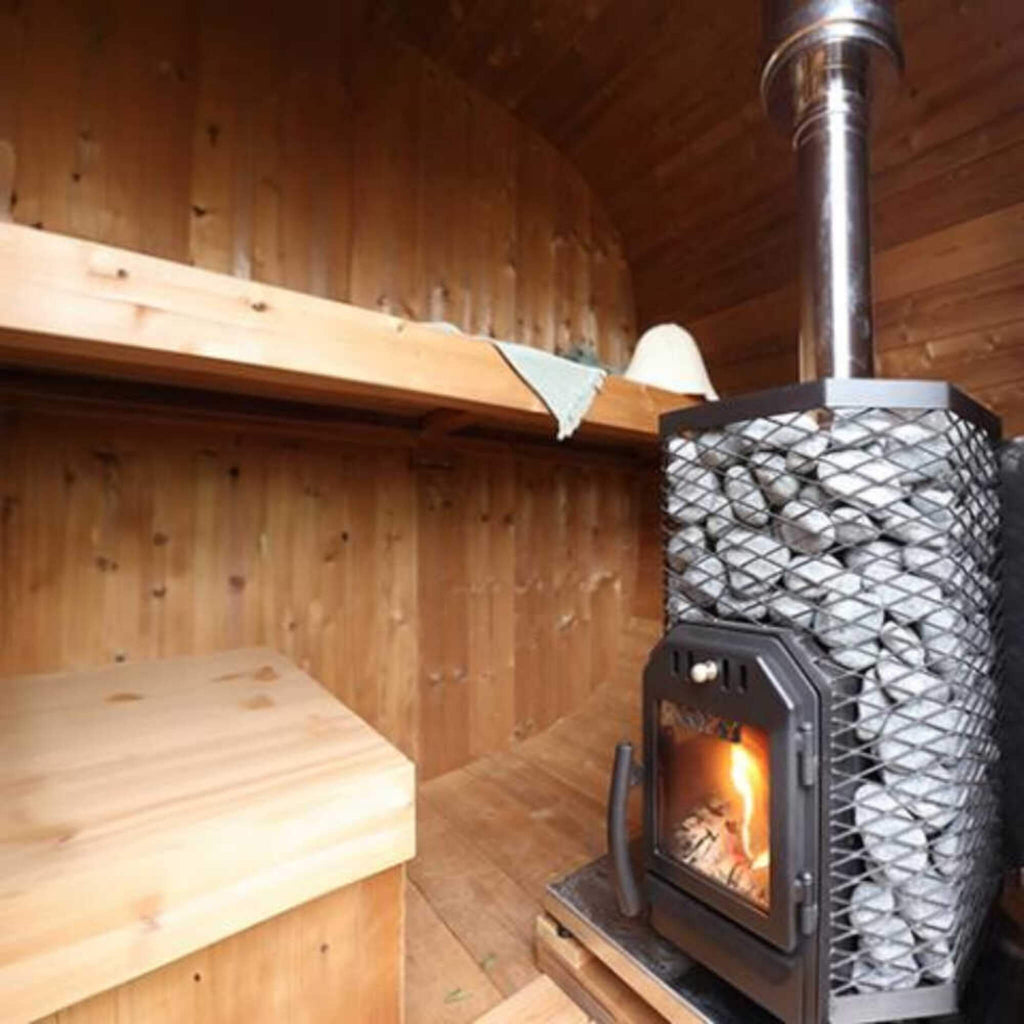 COZY HEAT Cozy Heat Wood-Burning Floor Mount Sauna Stove With Chimney Kit And Sauna Stones - Wood-Burning Sauna Heater