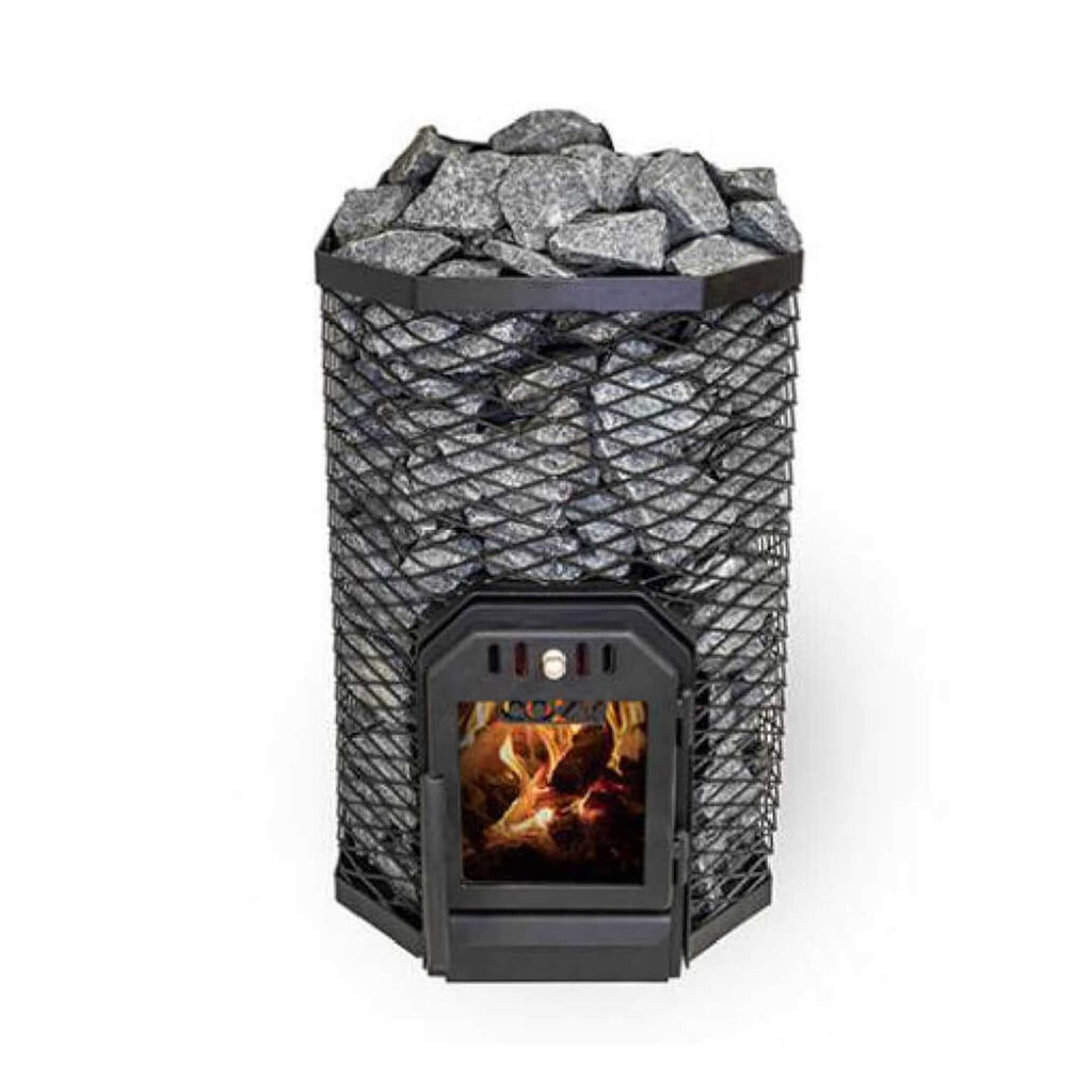 COZY HEAT Cozy Heat Wood-Burning Floor Mount Sauna Stove With Chimney Kit And Sauna Stones - Wood-Burning Sauna Heater