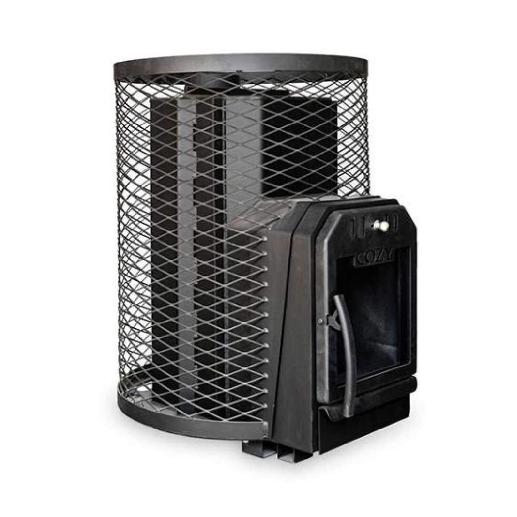 COZY HEAT COZY O Floor Mount Wood-Burning Sauna Stove With Sauna Stones - Wood-Burning Sauna Heater