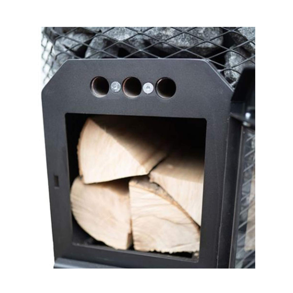 COZY HEAT COZY O-TW Thru-Wall Wood Burning Sauna Stove With Sauna Stones - Wood-Burning Sauna Heater