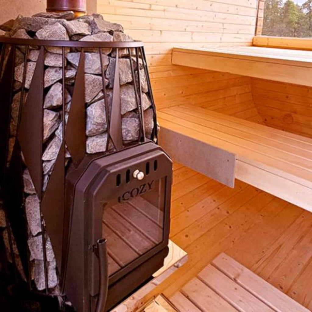 COZY HEAT COZY OG Wood-Burning Sauna Stove With Sauna Stones - Wood-Burning Sauna Heater
