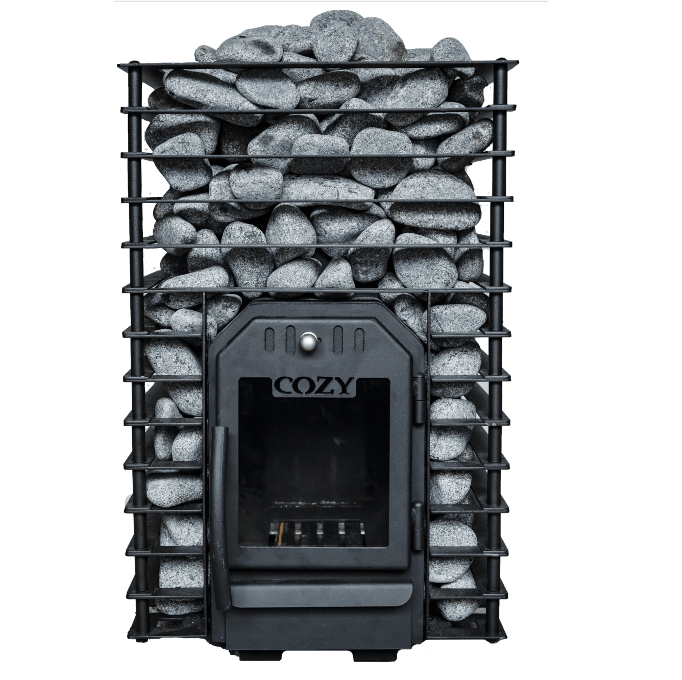 COZY HEAT COZY Quattro Wood-Fired Sauna Stove With Sauna Stones - Wood-Burning Sauna Heater