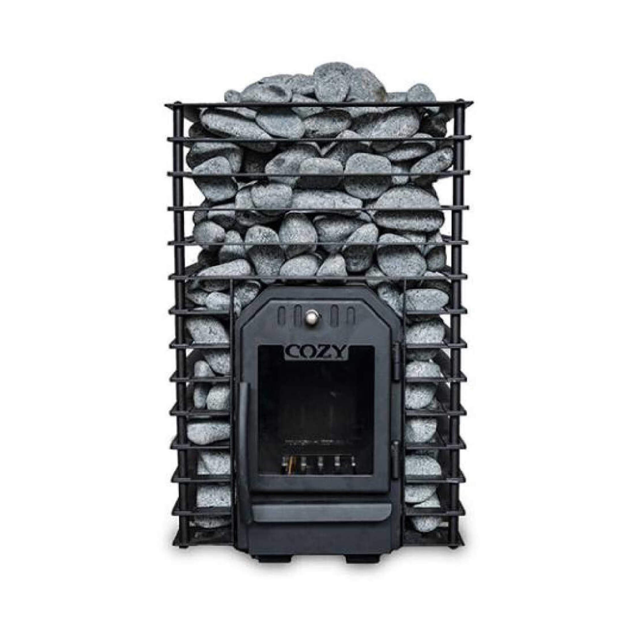 COZY HEAT COZY Quattro Wood-Fired Sauna Stove With Sauna Stones - Wood-Burning Sauna Heater