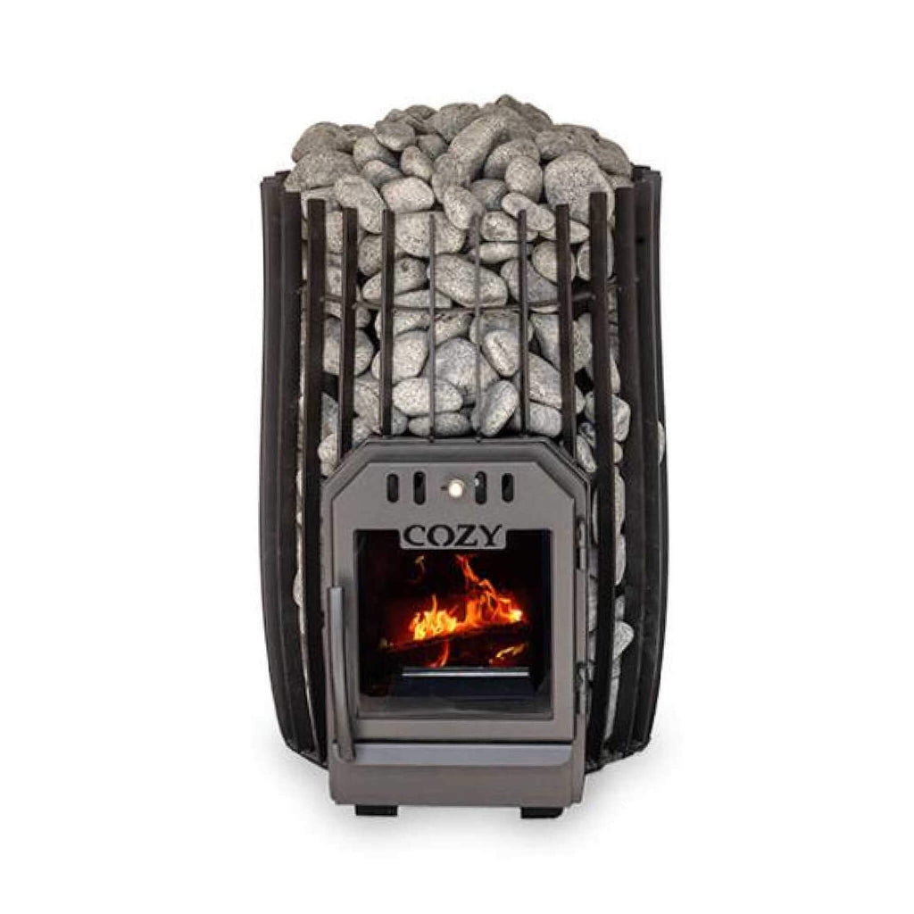 COZY HEAT COZY SW Cylindrical Shape Wood Burning Sauna Stove With Sauna Stones - Wood-Burning Sauna Heater