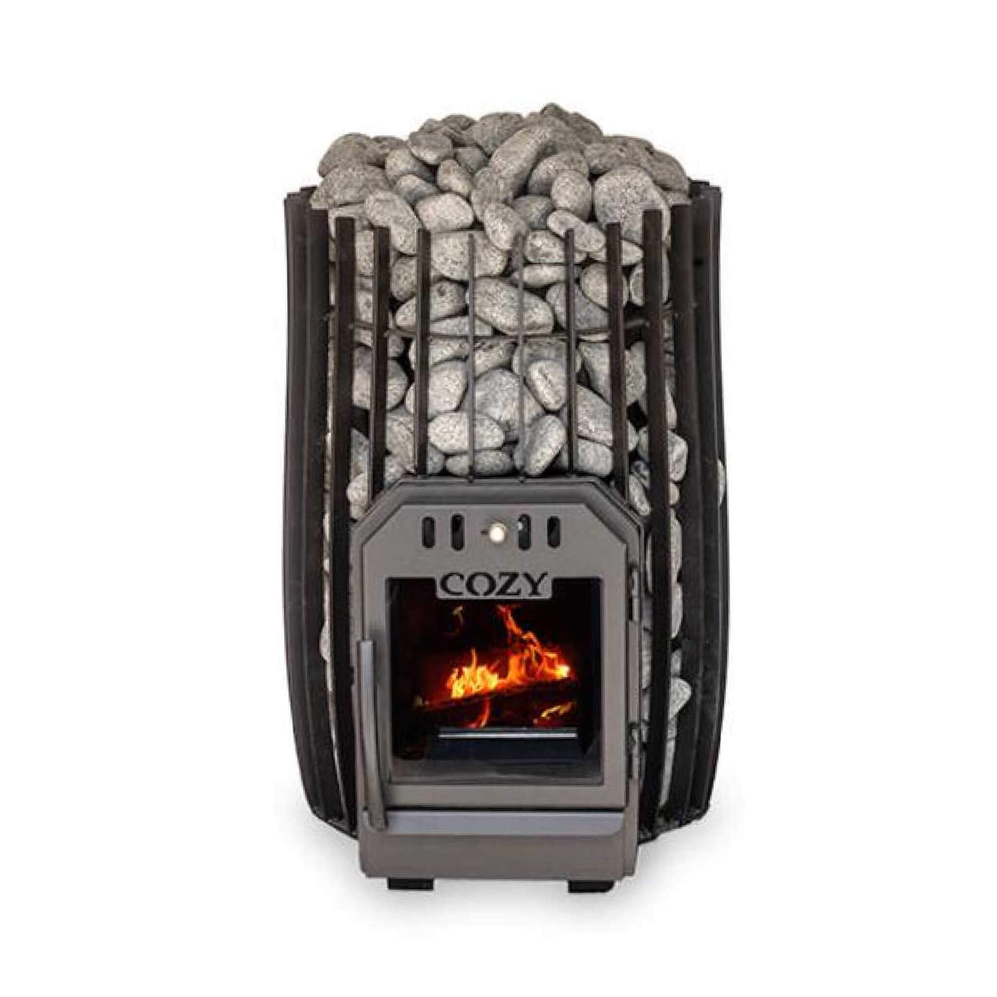 COZY HEAT COZY SW Cylindrical Shape Wood Burning Sauna Stove With Sauna Stones - Wood-Burning Sauna Heater