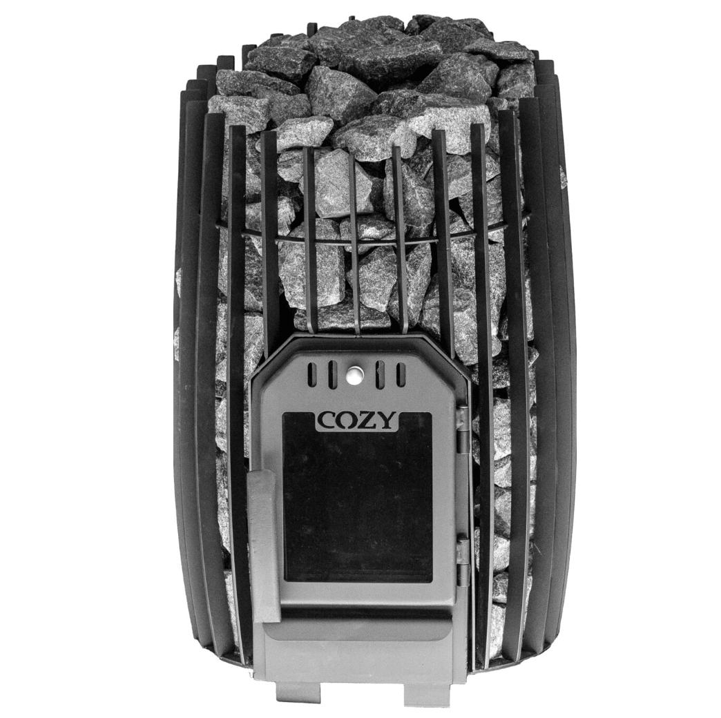 COZY HEAT COZY SW Cylindrical Shape Wood Burning Sauna Stove With Sauna Stones - Wood-Burning Sauna Heater