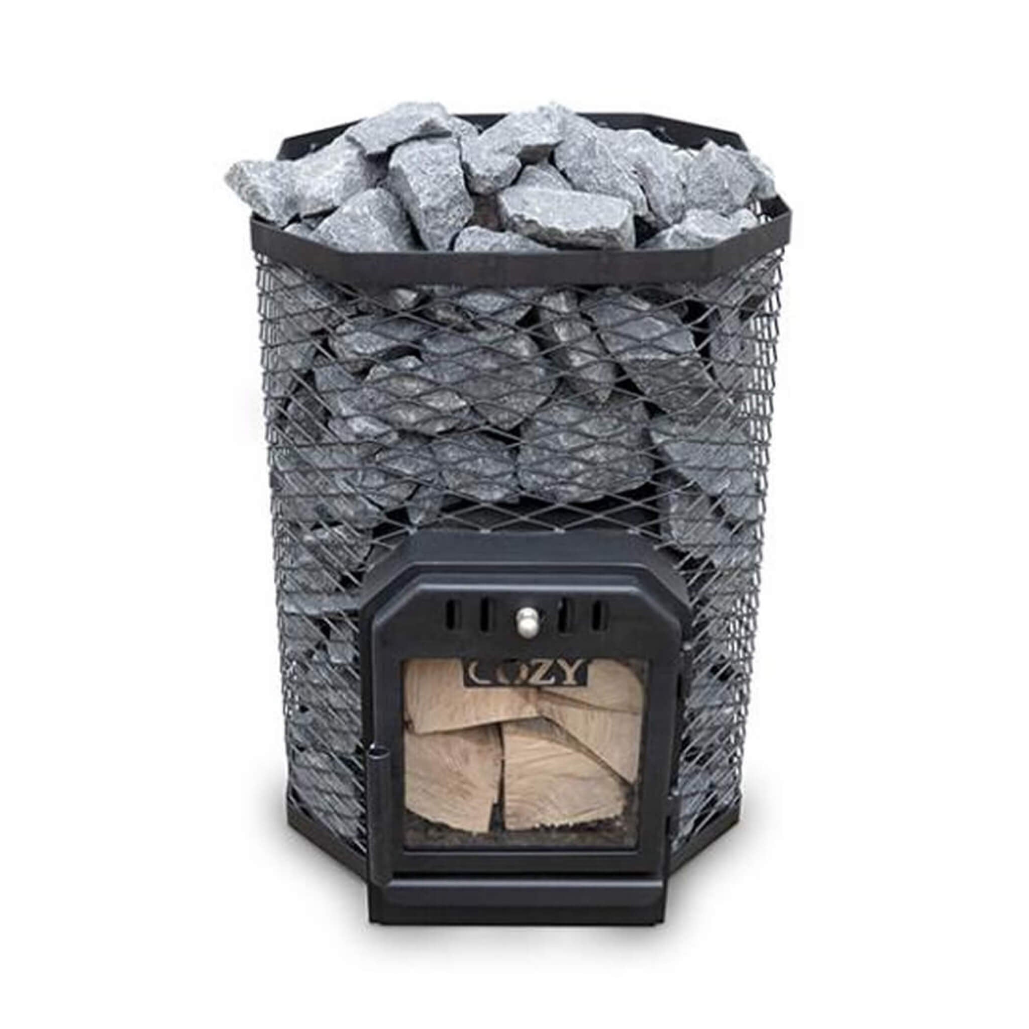 COZY HEAT COZY TW Thru-Wall Wood Burning Sauna Heater Stove - Wood-Burning Sauna Heater