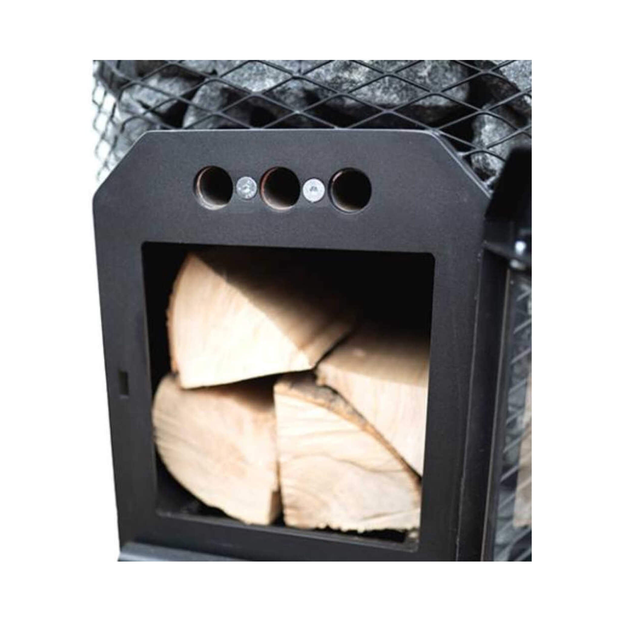 COZY HEAT COZY TW Thru-Wall Wood Burning Sauna Heater Stove - Wood-Burning Sauna Heater