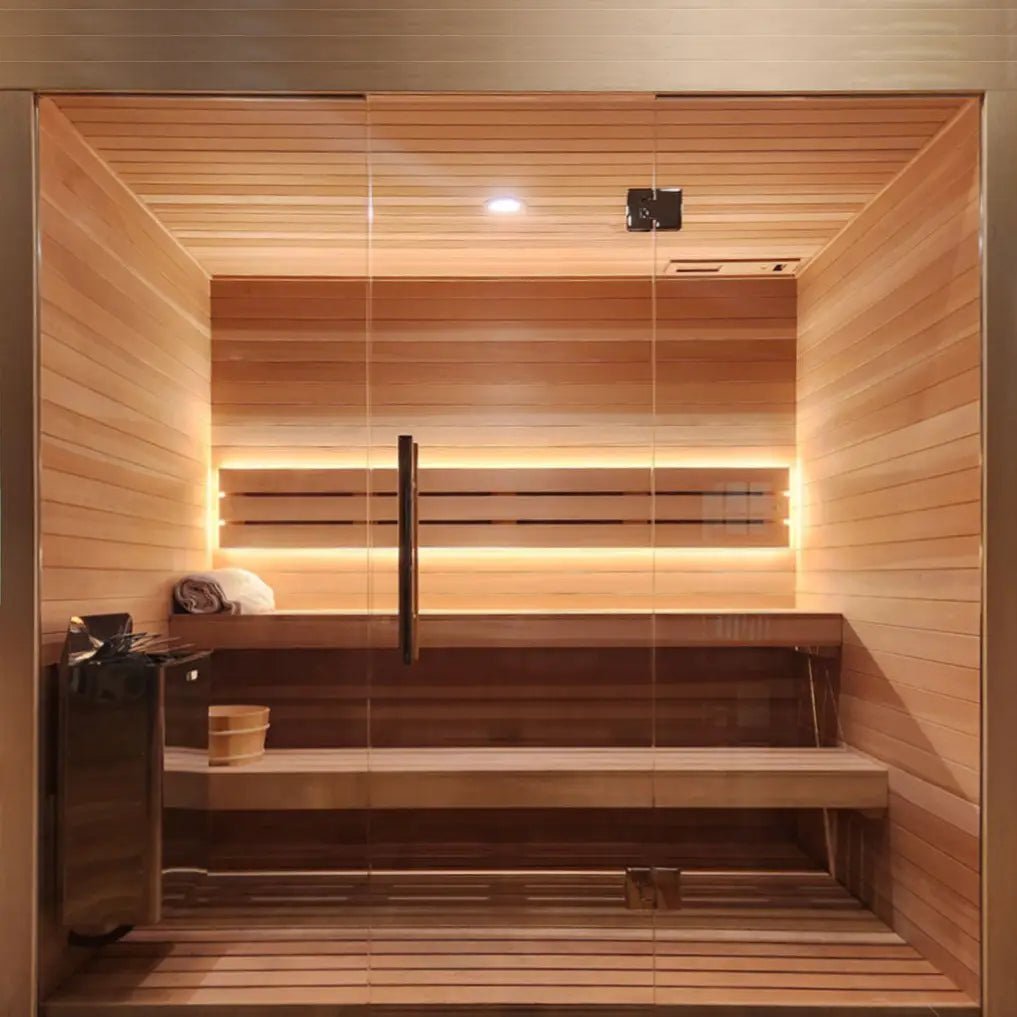 Finnish Sauna Builders Custom Indoor Sauna Room - 5' x 5' x 8' By Finnish Sauna Builders - Custom Sauna