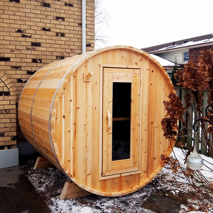 Leisurecraft Dundalk Leisurecraft 4-Person Canadian Timber Harmony Barrel Sauna - Traditional Sauna