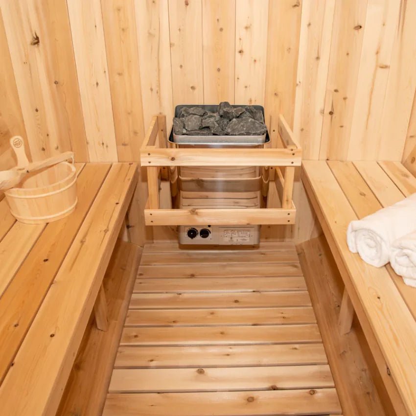 Leisurecraft Dundalk Leisurecraft 4-Person Canadian Timber Harmony Barrel Sauna - Traditional Sauna