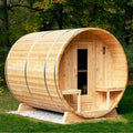Leisurecraft Dundalk Leisurecraft 4-Person Canadian Timber Harmony Barrel Sauna - Traditional Sauna