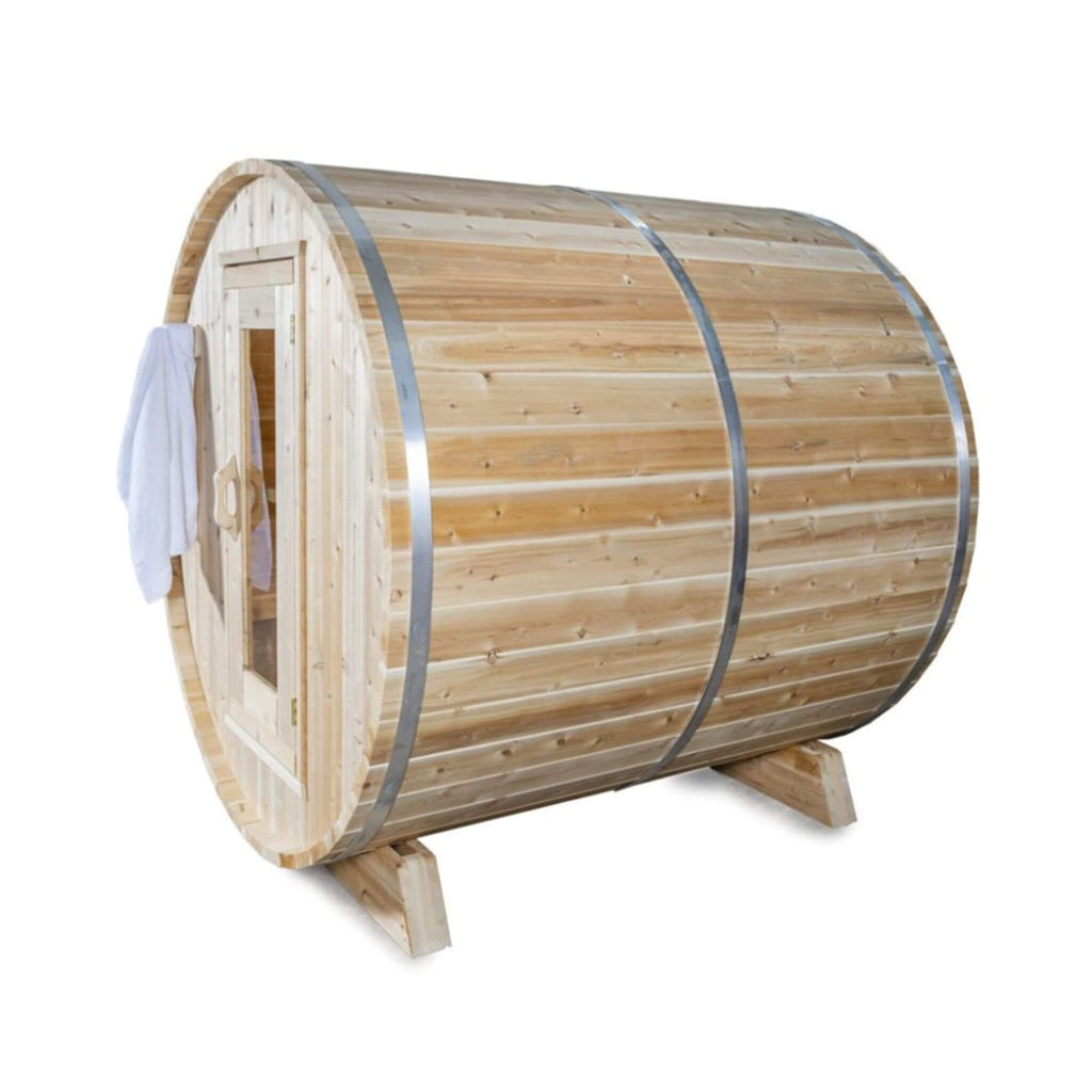 Leisurecraft Dundalk Leisurecraft 4-Person Canadian Timber Harmony Barrel Sauna - Traditional Sauna