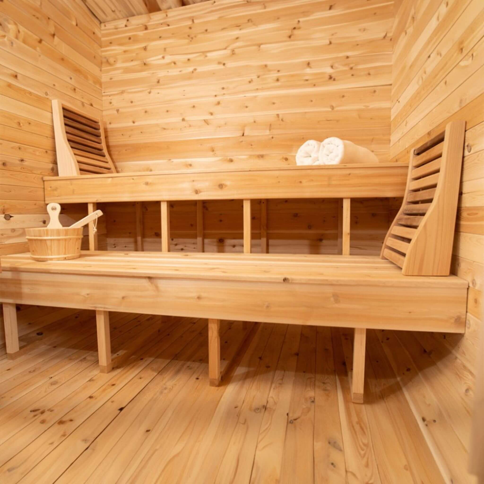 Leisurecraft Dundalk Leisurecraft 4-Person Canadian Timber Luna Cube Sauna - Traditional Sauna