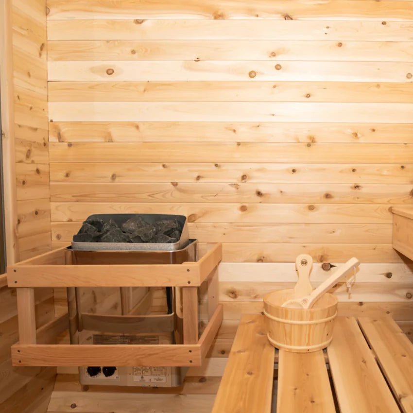 Leisurecraft Dundalk Leisurecraft 4-Person Canadian Timber Luna Cube Sauna - Traditional Sauna