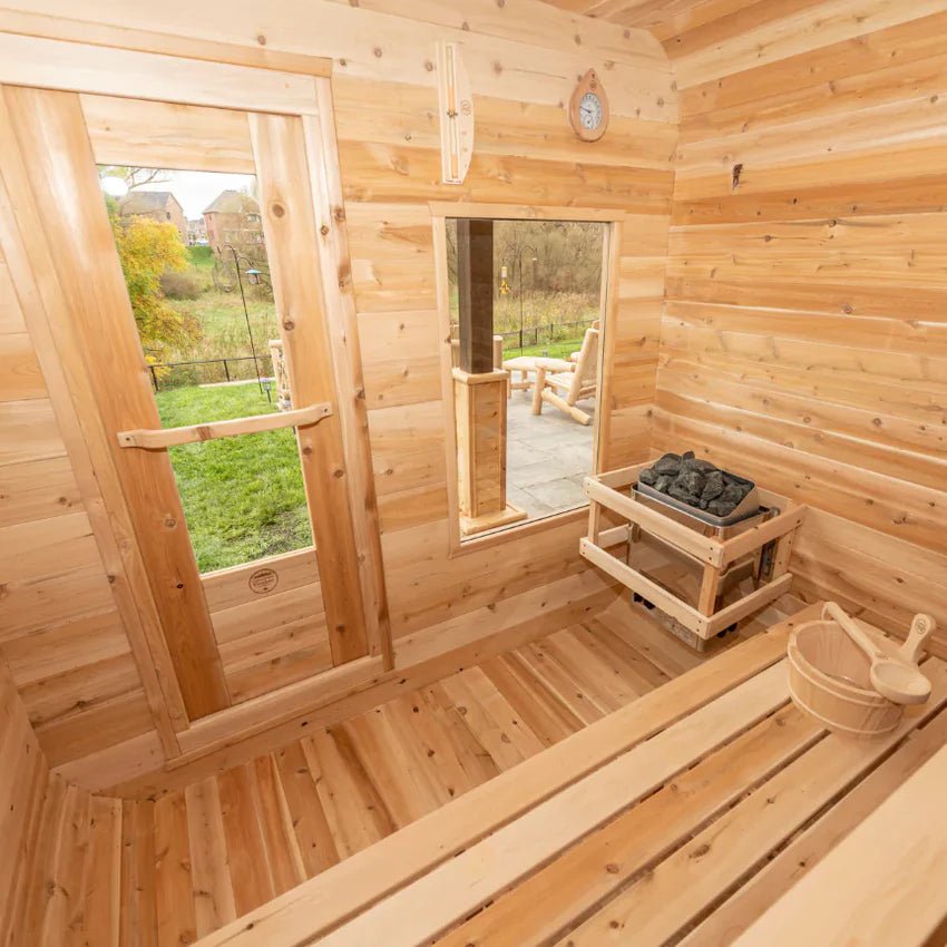 Leisurecraft Dundalk Leisurecraft 4-Person Canadian Timber Luna Cube Sauna - Traditional Sauna