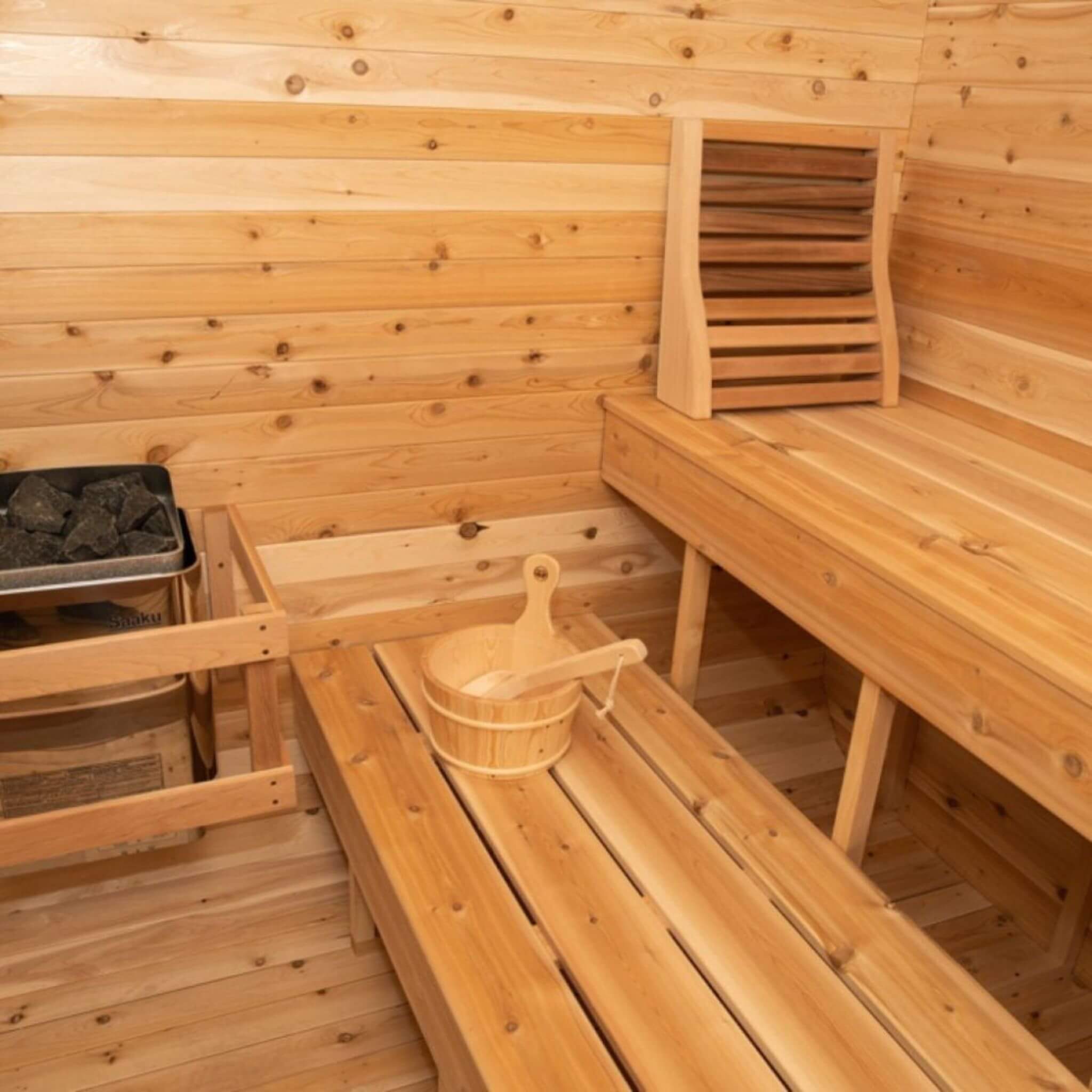 Leisurecraft Dundalk Leisurecraft 4-Person Canadian Timber Luna Cube Sauna - Traditional Sauna