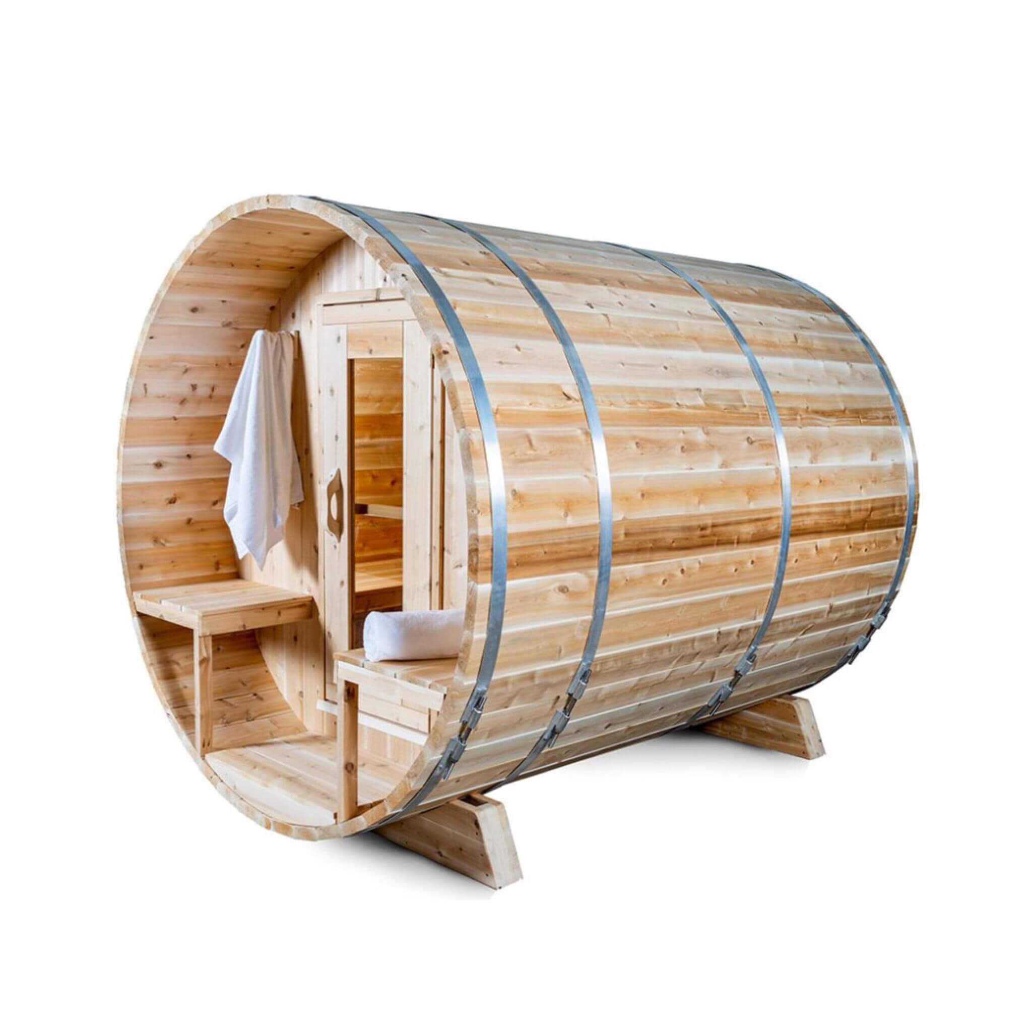Leisurecraft Dundalk Leisurecraft 4-Person Canadian Timber Serenity Barrel Sauna - Traditional Sauna