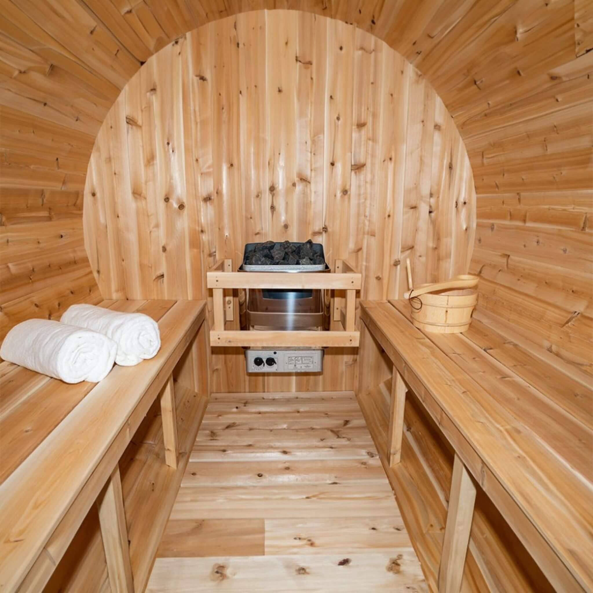 Leisurecraft Dundalk Leisurecraft 4-Person Canadian Timber Serenity Barrel Sauna - Traditional Sauna