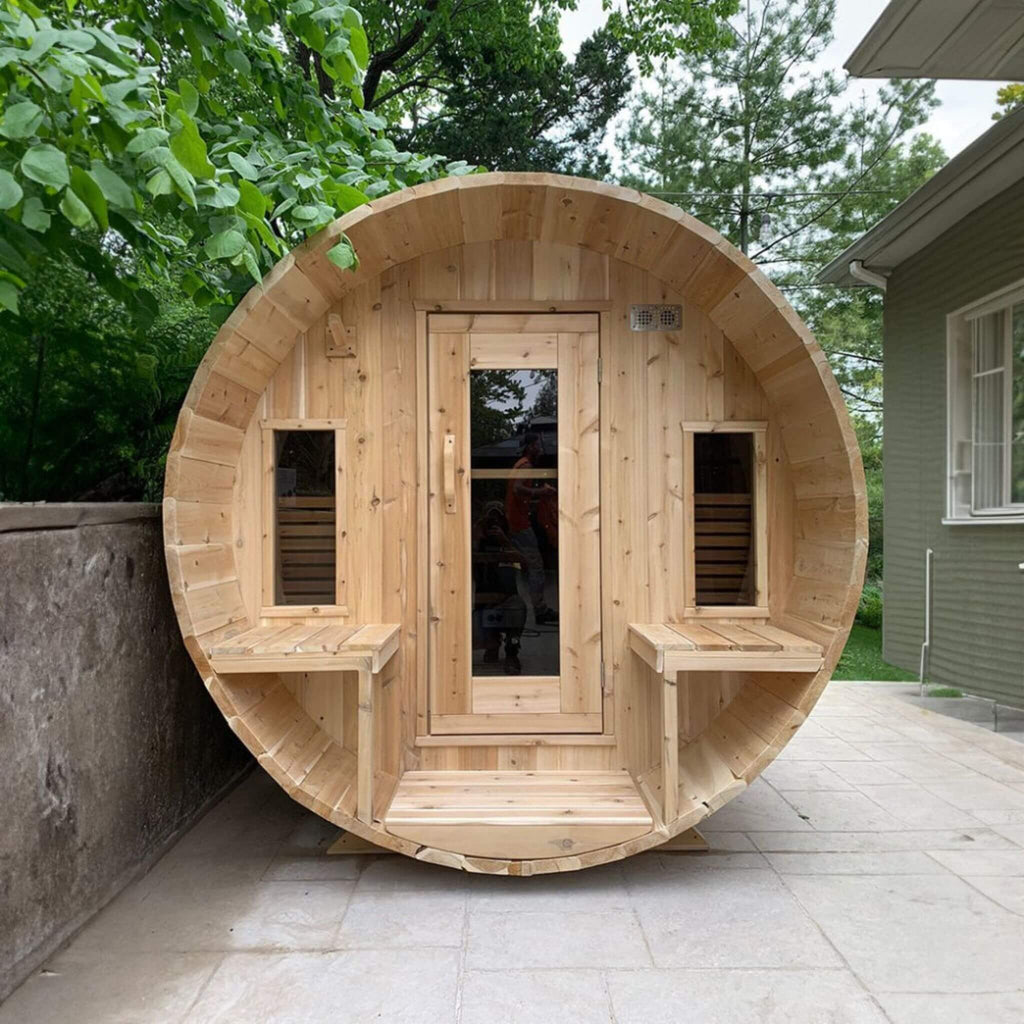 Leisurecraft Dundalk Leisurecraft 6-Person Canadian Timber Tranquility Barrel Sauna - Traditional Sauna