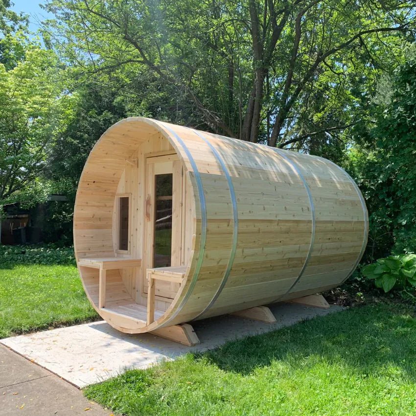 Leisurecraft Dundalk Leisurecraft 6-Person Canadian Timber Tranquility Barrel Sauna - Traditional Sauna