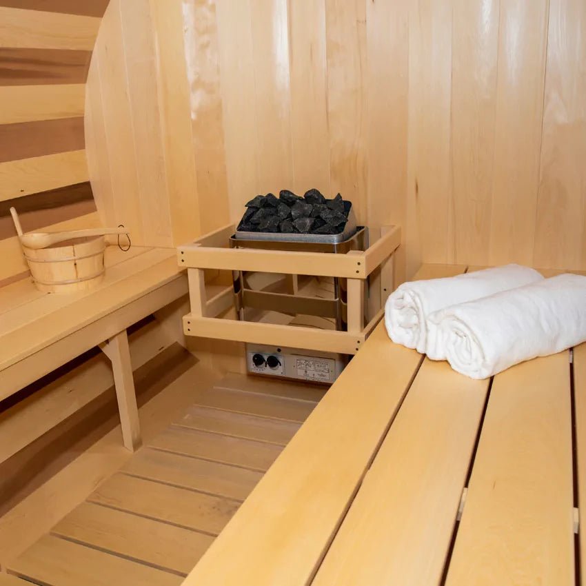 Leisurecraft Dundalk Leisurecraft 6-Person Canadian Timber Tranquility Barrel Sauna - Traditional Sauna
