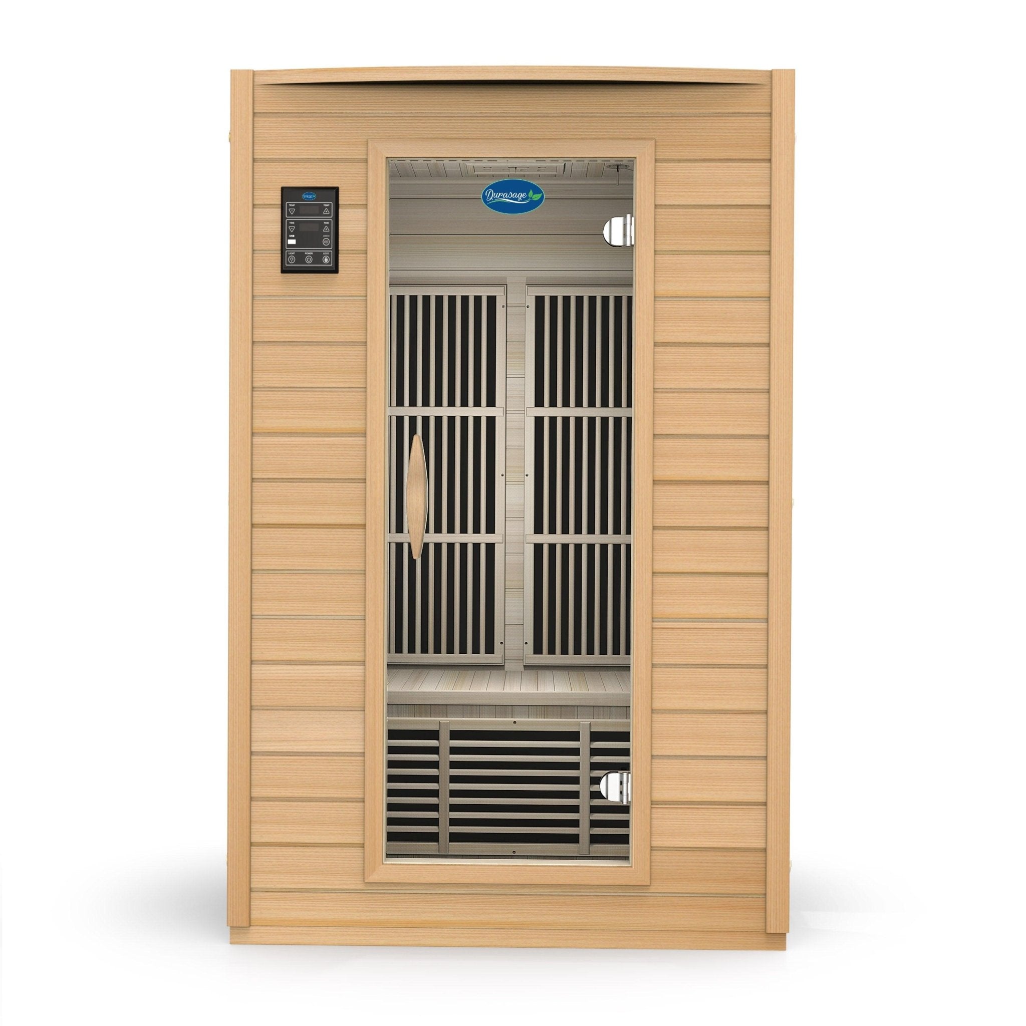 Durasage Health Durasage 2-Person Carbon Infrared Sauna - Canadian Hemlock Wooden Sauna - 1700 Watts - Premium Audio - Infrared Sauna