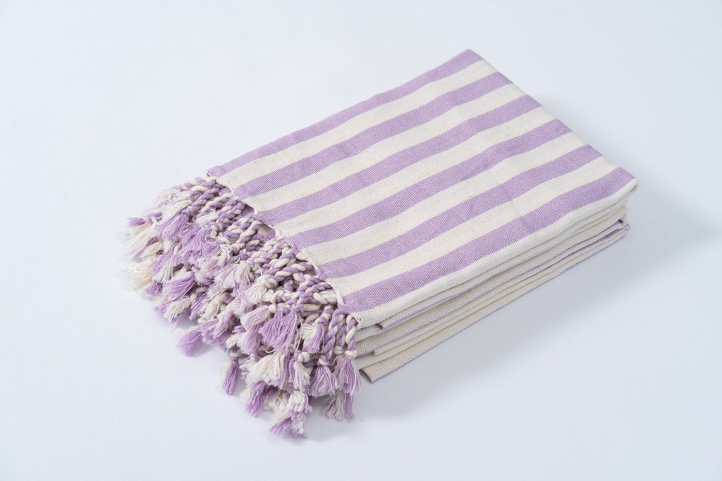 Eastern Woven Easter Woven Girit Lilac Cotton Linen Towel - Spa Apparel