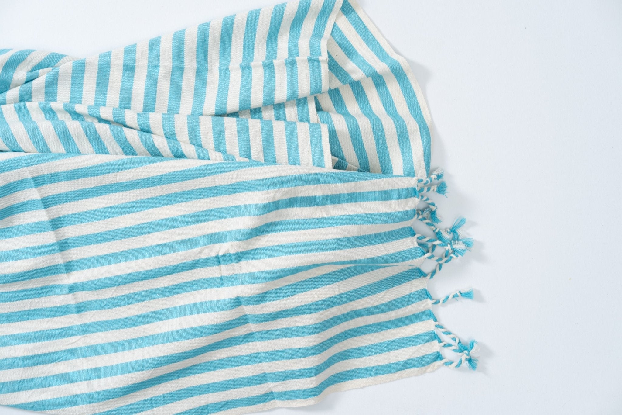 Eastern Woven Easter Woven Girit Turquoise Cotton Linen Towel - Spa Apparel