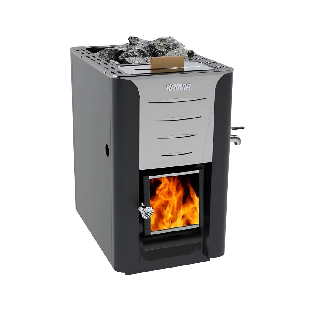 HARVIA Harvia 20 ES Pro Wood Sauna Stove With Water Tank & Stauna Stones, 24.1KW - Wood-Burning Sauna Heater