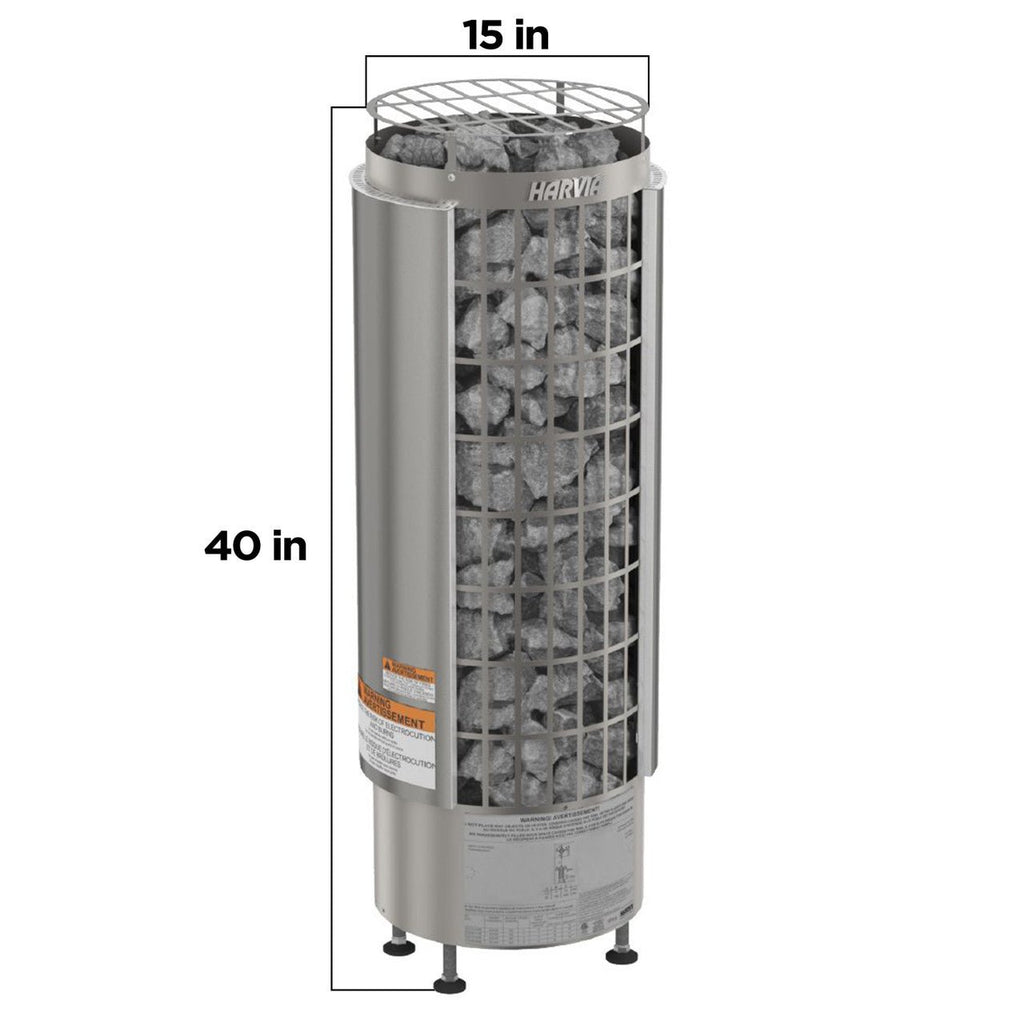 HARVIA Harvia Cilindro PC UL Certified Electric Sauna Heater Series with Control Panel Package - Electric Sauna Heaters