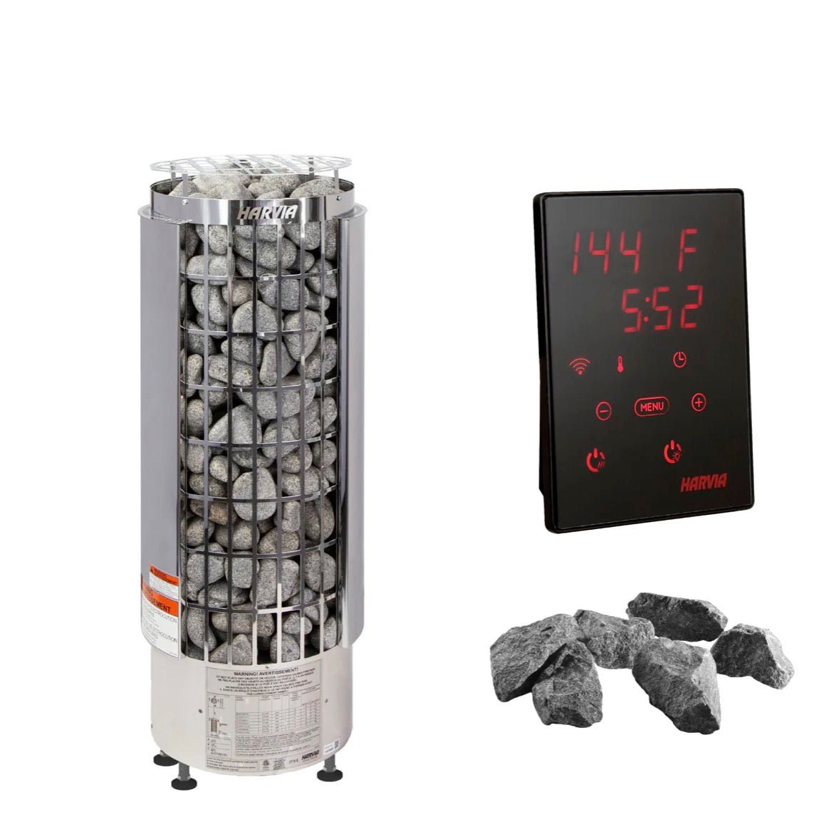 HARVIA Harvia Cilindro PC UL Certified Electric Sauna Heater Series with Control Panel Package - Electric Sauna Heaters