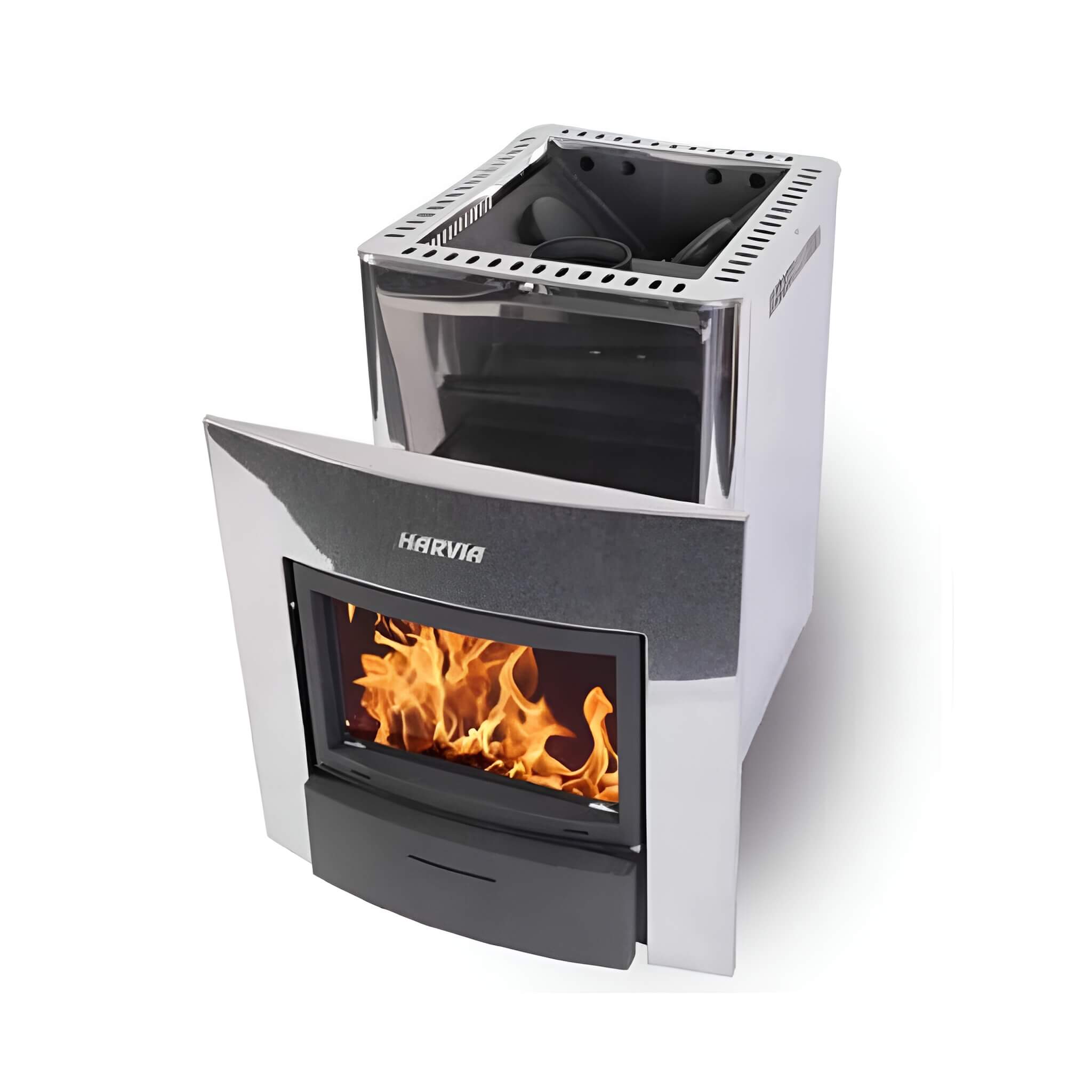 HARVIA Harvia Duo Series Stainless Steel Wood Sauna Stove Package - Wood-Burning Sauna Heater