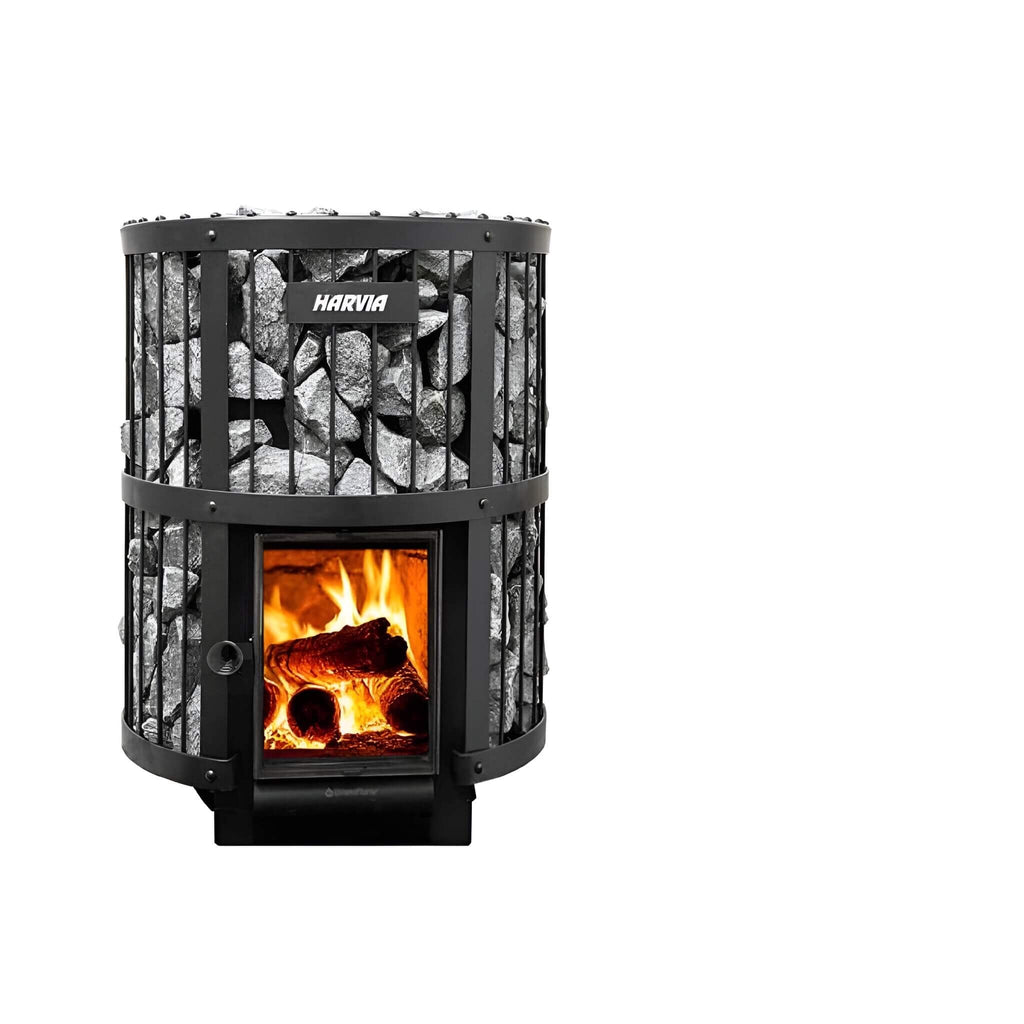 HARVIA Harvia GreenFlame Legend 240 Wood Sauna Stove With Sauna Stones, 15.9KW-WKLE20GM - Wood-Burning Sauna Heater