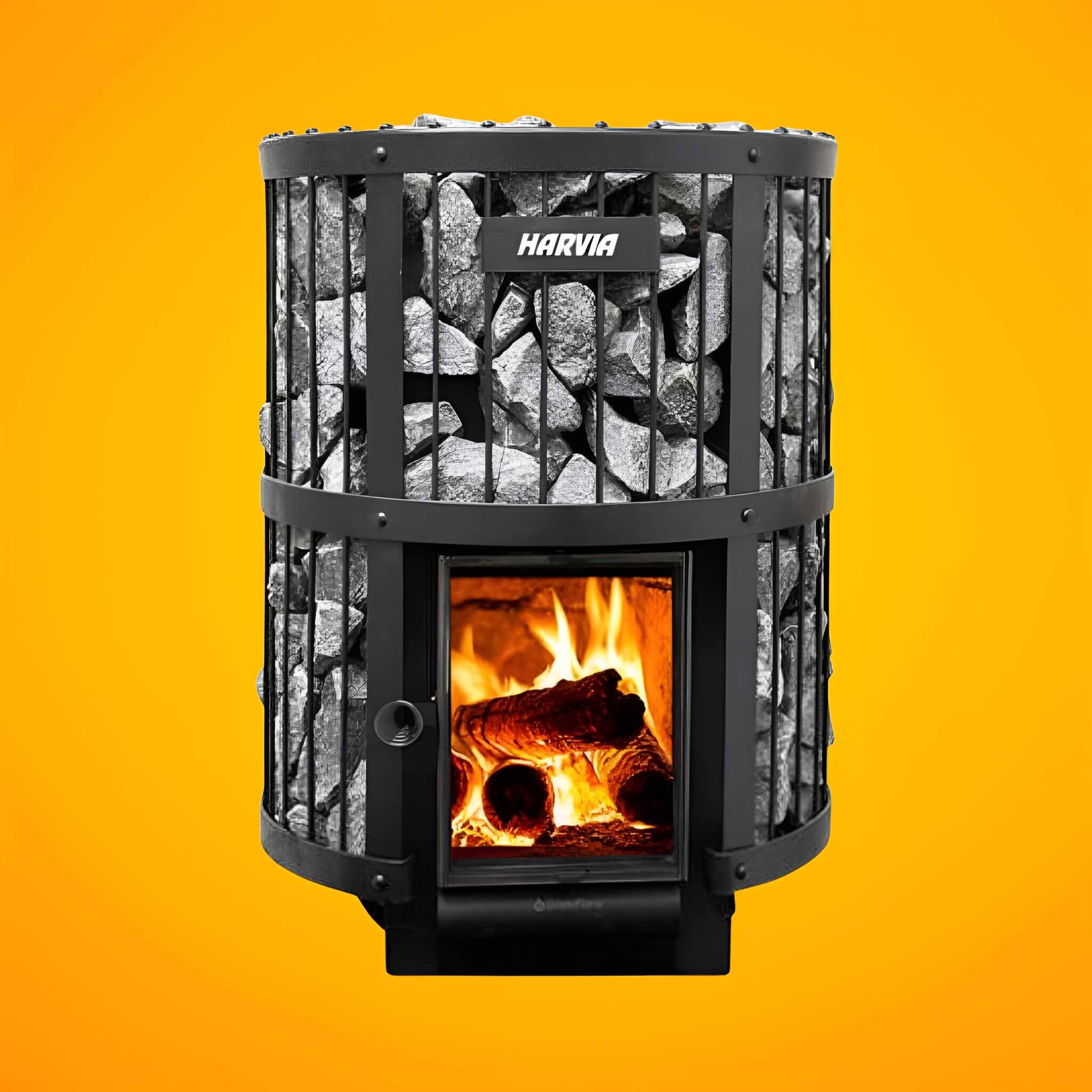 HARVIA Harvia GreenFlame Legend 240 Wood Sauna Stove With Sauna Stones, 15.9KW-WKLE20GM - Wood-Burning Sauna Heater