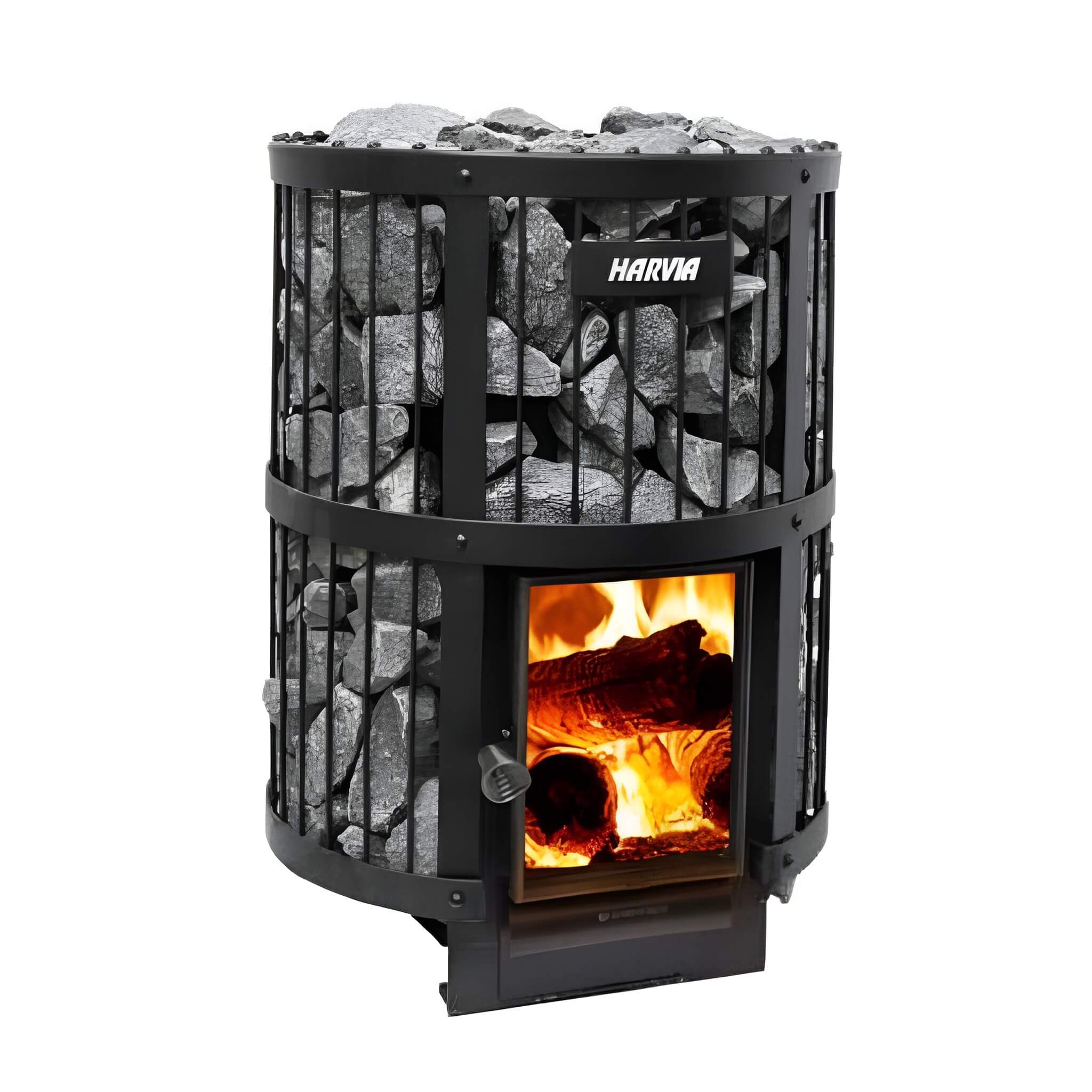 HARVIA Harvia GreenFlame Legend 240 Wood Sauna Stove With Sauna Stones, 15.9KW-WKLE20GM - Wood-Burning Sauna Heater