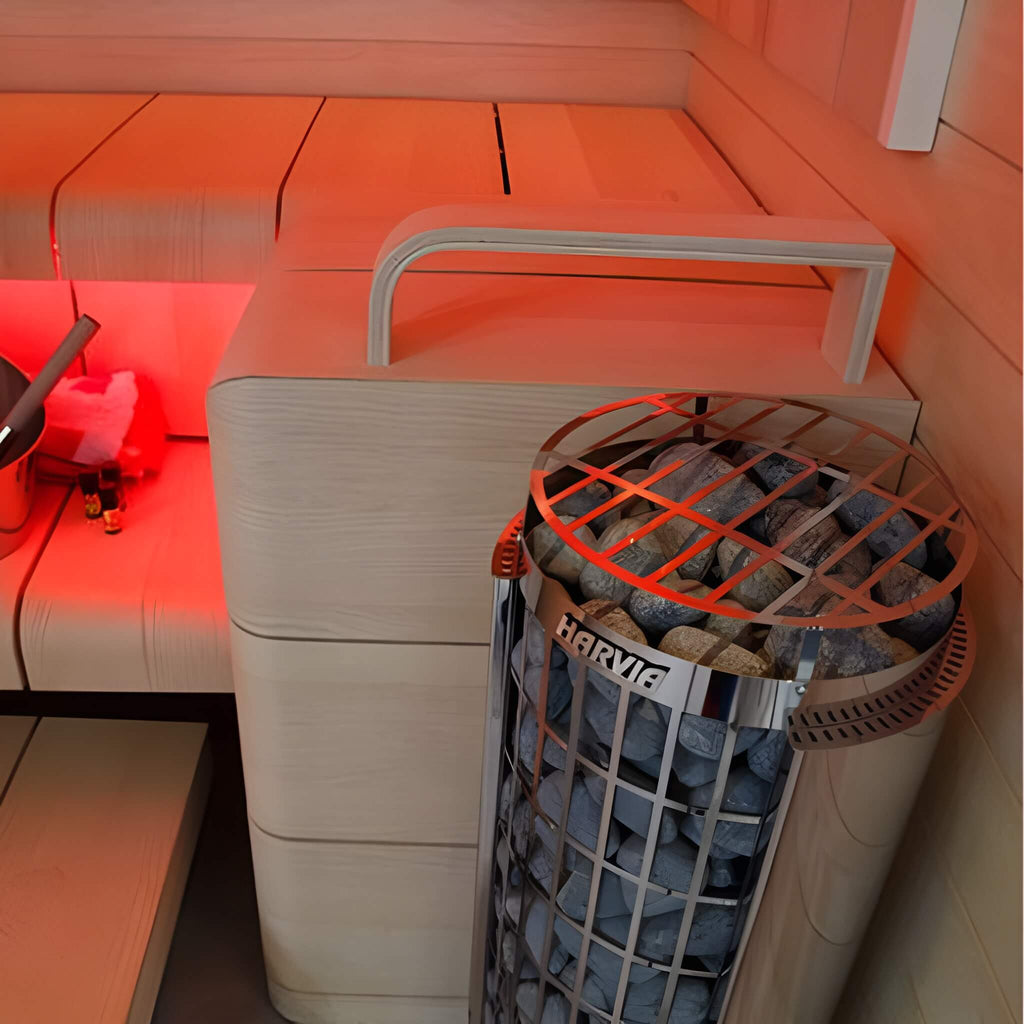 HARVIA Harvia Cilindro Modern Steel Pillar Style Sauna Heater With Sauna Stones Package - Electric Sauna Heaters
