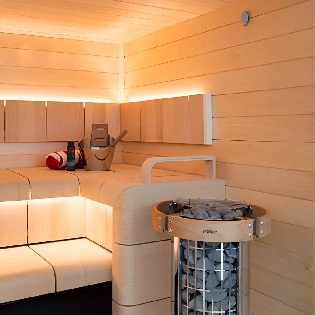 HARVIA Harvia Cilindro Modern Steel Pillar Style Sauna Heater With Sauna Stones Package - Electric Sauna Heaters