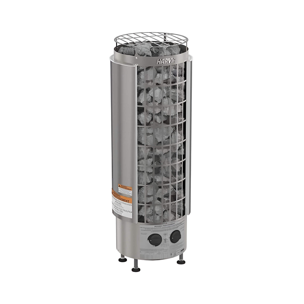 HARVIA Harvia Cilindro Modern Steel Pillar Style Sauna Heater With Sauna Stones Package - Electric Sauna Heaters