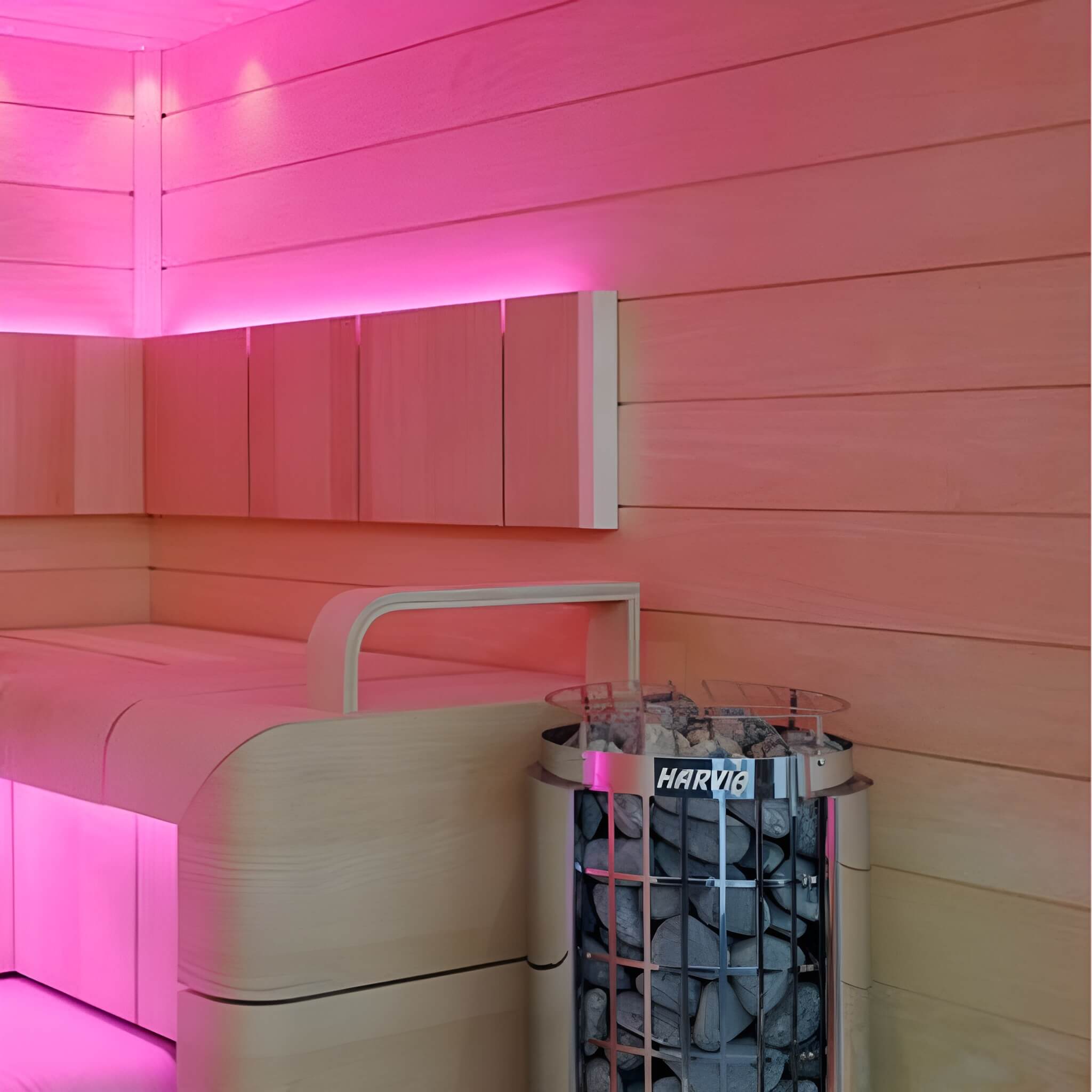 HARVIA Harvia Cilindro Modern Steel Pillar Style Sauna Heater With Sauna Stones Package - Electric Sauna Heaters
