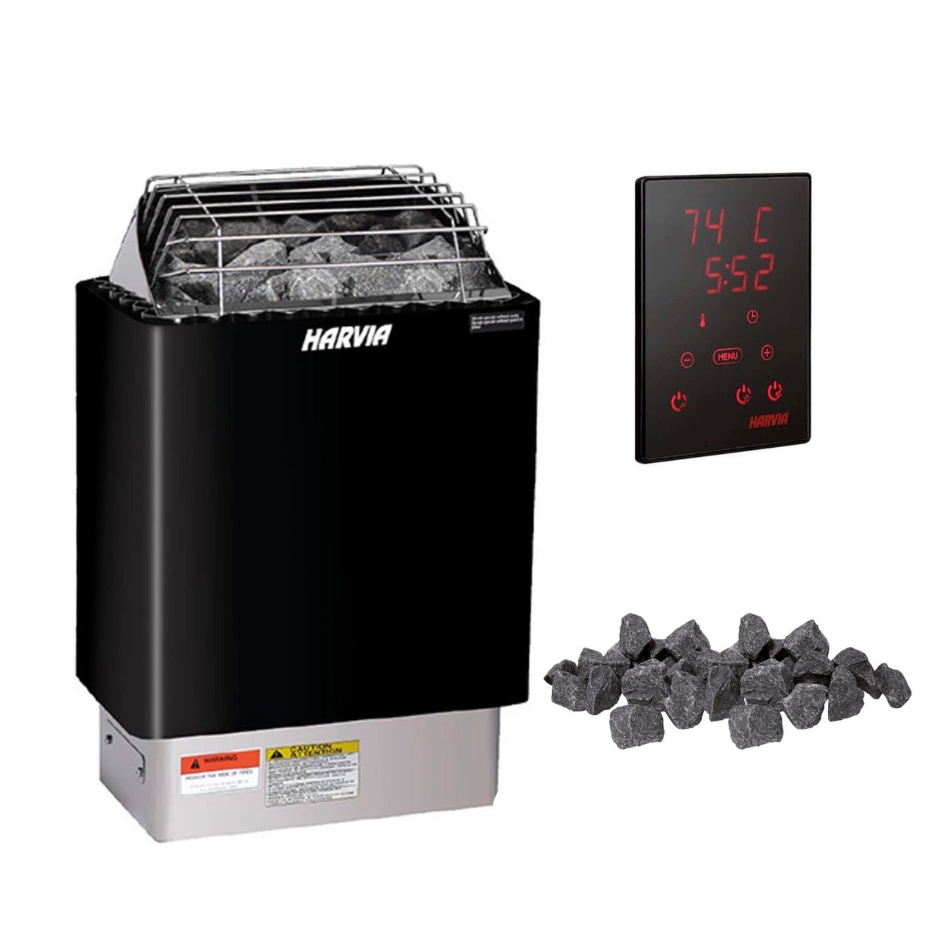 HARVIA Harvia KIP80W 8KW UL Certified Electric Sauna Heater With Xenio CX170 Digital WIFI Control & Sauna Stones - Electric Sauna Heaters