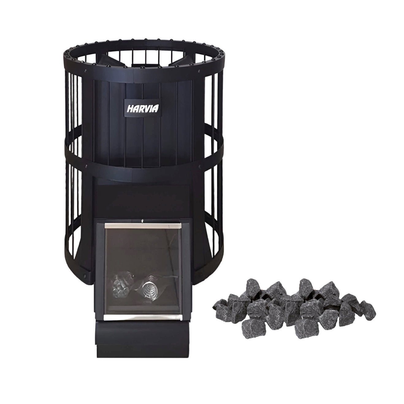 HARVIA Harvia Legend SL Wood Burning Sauna Stove With Extension Feed & Sauna Stones - Wood-Burning Sauna Heater