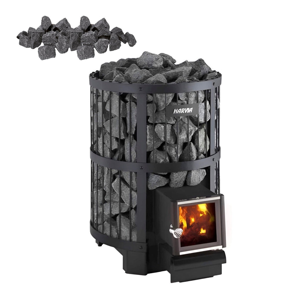 HARVIA Harvia Legend SL Wood Burning Sauna Stove With Extension Feed & Sauna Stones - Wood-Burning Sauna Heater