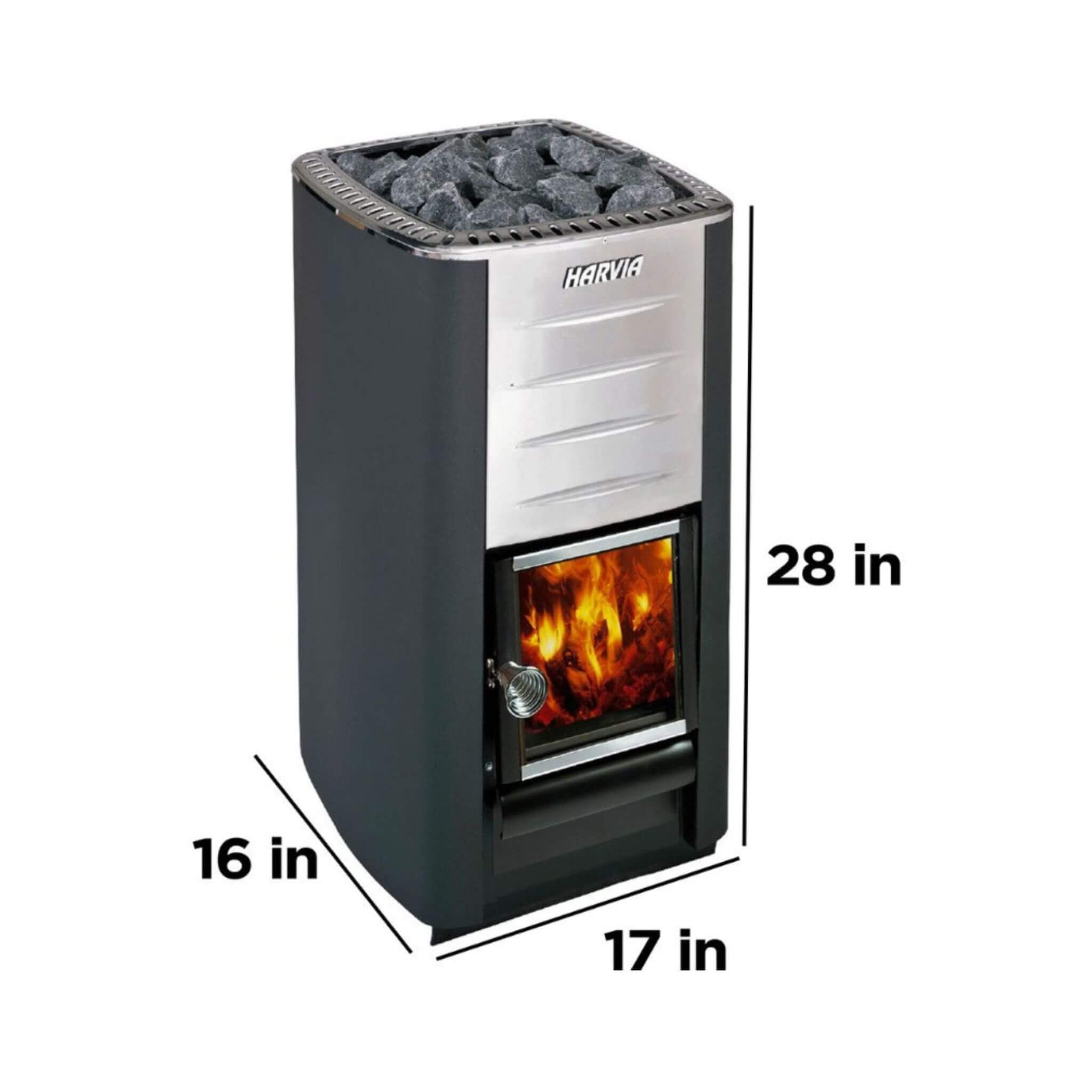 HARVIA Harvia M3 16.5KW Premium Wood-Burning Sauna Heater Stove With Sauna Stones- WKM3 - Wood-Burning Sauna Heater