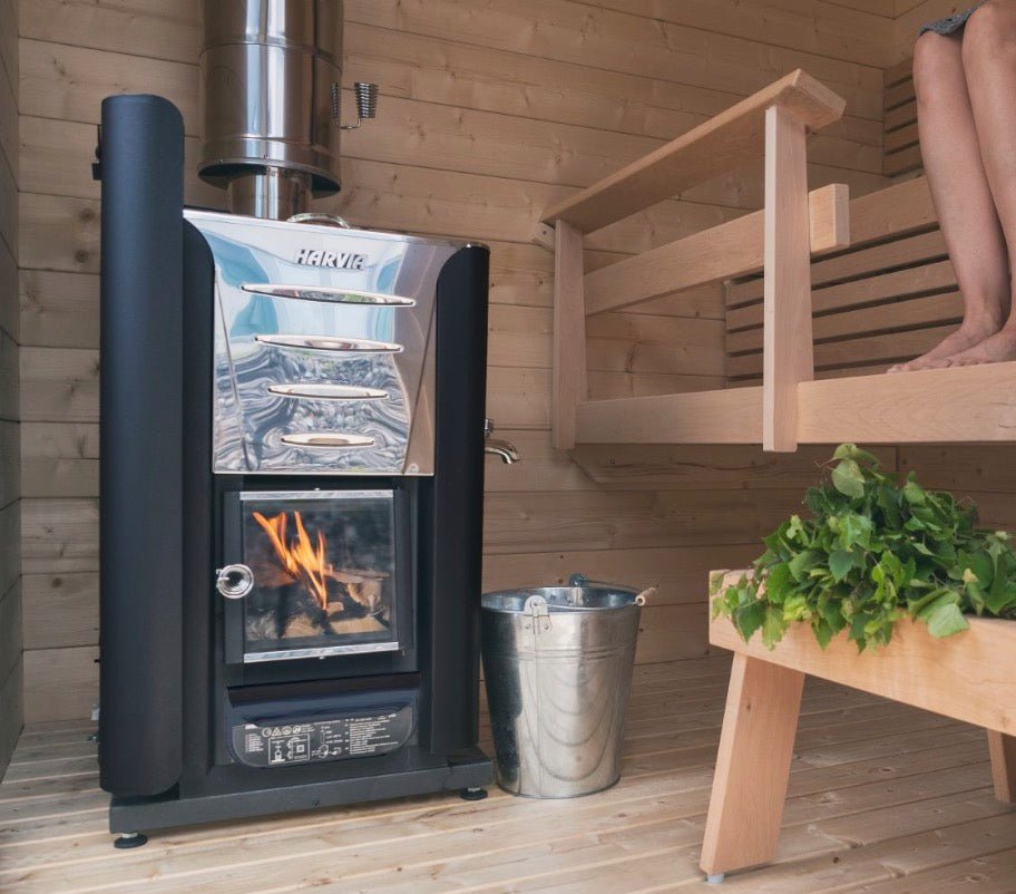 HARVIA Harvia M3 16.5KW Premium Wood-Burning Sauna Stove Kit Package - Wood-Burning Sauna Heater